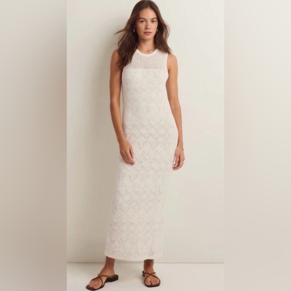 New with tags Z Supply Sleeveless White Crochet Dress Size XS